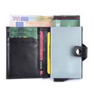 Valenta leren Luxe Card Wallet pasjeshouder zwart