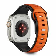 TechProtection Icon Apple Watch 49 / 46 / 45 / 44 mm bandje zwart / oranje