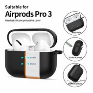 TechProtection Silicone AirPods Pro 3 hoesje zwart