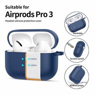 TechProtection Silicone AirPods Pro 3 hoesje navy