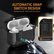 TechProtection Carbon MagSafe AirPods Pro 3 hoesje zwart