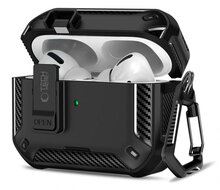 TechProtection Carbon MagSafe AirPods Pro 3 hoesje zwart