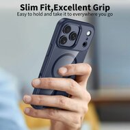 TechProtection Hybrid MagSafe iPhone 17 Pro hoesje blauw