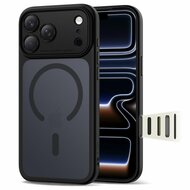 TechProtection Hybrid MagSafe iPhone 17 Pro hoesje zwart met camera control