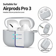 TechProtection Silicone AirPods Pro 3 hoesje grijs