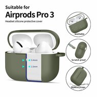 TechProtection Silicone AirPods Pro 3 hoesje groen