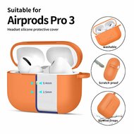 TechProtection Silicone AirPods Pro 3 hoesje oranje