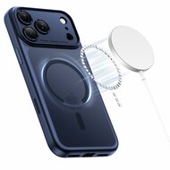 TechProtection Hybrid MagSafe iPhone 17 Pro Max hoesje blauw met camera control
