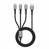 Tech Protection UltraBoost USB-A naar micro USB, Lightning en USB-C kabel