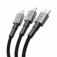 Tech Protection UltraBoost USB-A naar micro USB, Lightning en USB-C kabel