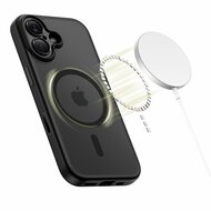 TechProtection Hybrid MagSafe iPhone 17 hoesje zwart met camera controle