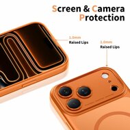 TechProtection Hybrid MagSafe iPhone 17 Pro Max hoesje oranje met camera control