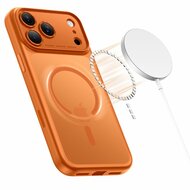 TechProtection Hybrid MagSafe iPhone 17 Pro Max hoesje oranje met camera control