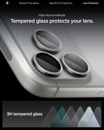 Spigen Optik EZ Fit iPhone 17 Pro / iPhone 17 Pro Max camera beschermer 2 pack grijs