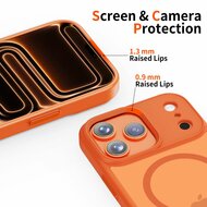 TechProtection Hybrid MagSafe iPhone 17 Pro hoesje mat oranje