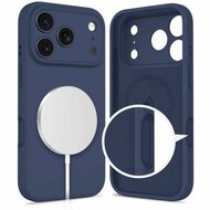 TechProtection Silicone MagSafe iPhone 17 Pro hoesje blauw