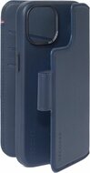 Decoded leren 2 in 1&nbsp;MagSafe Wallet iPhone 15 Plus hoesje blauw