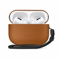 TechProtection Leather AirPods Pro 3 hoesje bruin