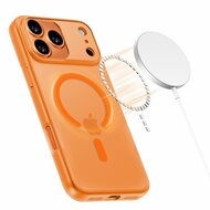 TechProtection MagSlim MagSafe iPhone 17 Pro hoesje cosmic oranje