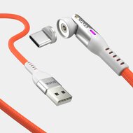 Statik 360 universele magnetische kabel 200 cm oranje
