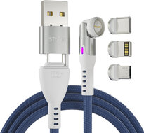Statik 360 Pro universeel magnetische kabel 200 cm blauw