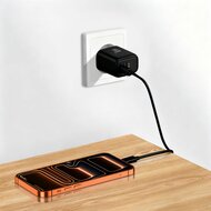 TechProtection GaN 45 watt USB-C oplader met USB-C kabel zwart