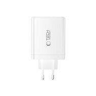 TechProtection GaN 4 poort 140 watt USB-C oplader wit