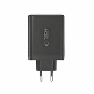 TechProtection GaN 4 poort 140 watt USB-C oplader zwart