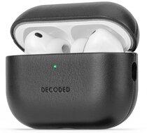 Decoded leren AirPods Pro 3 hoesje zwart