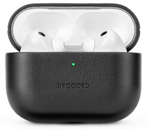 Decoded leren AirPods Pro 3 hoesje zwart