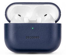 Decoded leren AirPods Pro 3 hoesje navy