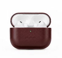Decoded leren AirPods Pro 3 hoesje dark ruby