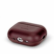 Decoded leren AirPods Pro 3 hoesje dark ruby