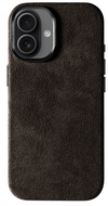 Alcanside Alcantara iPhone 17 hoesje chocolate bruin