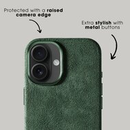 Alcanside Alcantara iPhone 17 hoesje groen