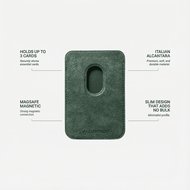 Alcanside Alcantara MagSafe Wallet kaarthouder groen