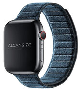 Alcanside Alcantara Apple Watch 49 / 46 / 45 mm bandje ocean blauw