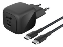 Belkin BoostCharge USB-C 45 watt GaN oplader zwart met USB-C kabel