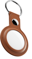 KeyBudz AirTag Leather Keyring hanger tan