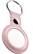 KeyBudz AirTag Leather Keyring hanger roze