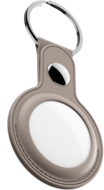 KeyBudz AirTag Leather Keyring hanger beige