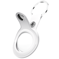 KeyBudz AirTag Leather Keyring hanger wit