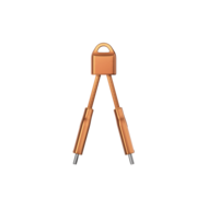 Nomad ChargeKey USB-C kabel sleutelhanger oranje