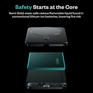 BMX SolidSafe Air 5 K solid-state MagSafe powerbank 5000 mAh zilver