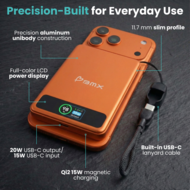 BMX SolidSafe 5 K MagSafe solid-state powerbank 5000 mAh oranje