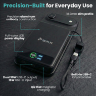 BMX SolidSafe 10 K MagSafe solid-state powerbank 10000 mAh zwart