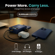 BMX SolidSafe 10 K MagSafe solid-state powerbank 10000 mAh blauw