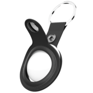 KeyBudz AirTag Leather Keyring hanger zwart 2 pack