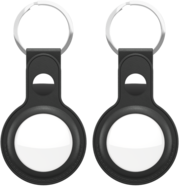 KeyBudz AirTag Leather Keyring hanger zwart 2 pack