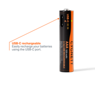 Cygnett AAA USB-C oplaadbare batterijen 4 pack